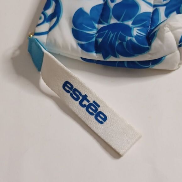 Estee Lauder Blue Floral Women's Makeup Bag - Picture 3 of 10